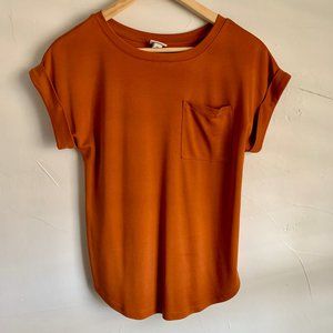 A New Day Orange Shirt with Pocket XSmall